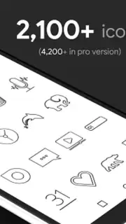 Lines Dark - Icon Pack скриншот 8