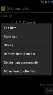 OI Shopping list скриншот 5